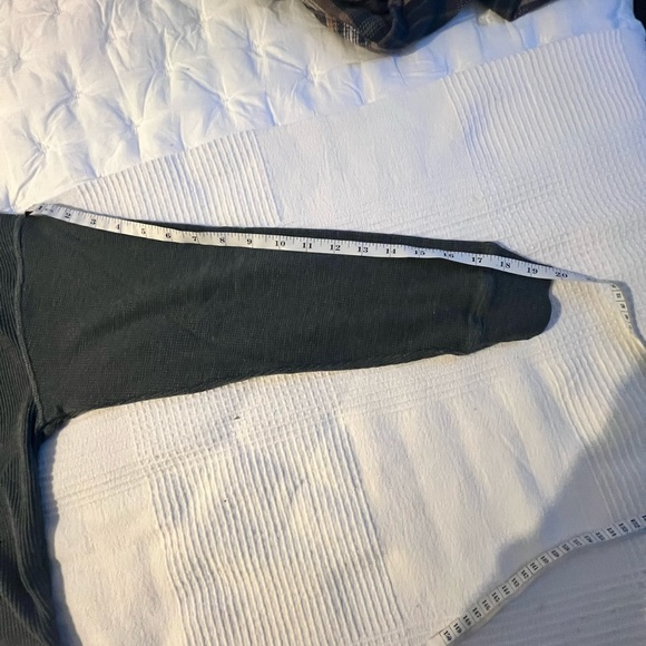 Mono B Gray Boxy Crop Cowl Neck Waffle Knit Pullover - Picture 8 of 8